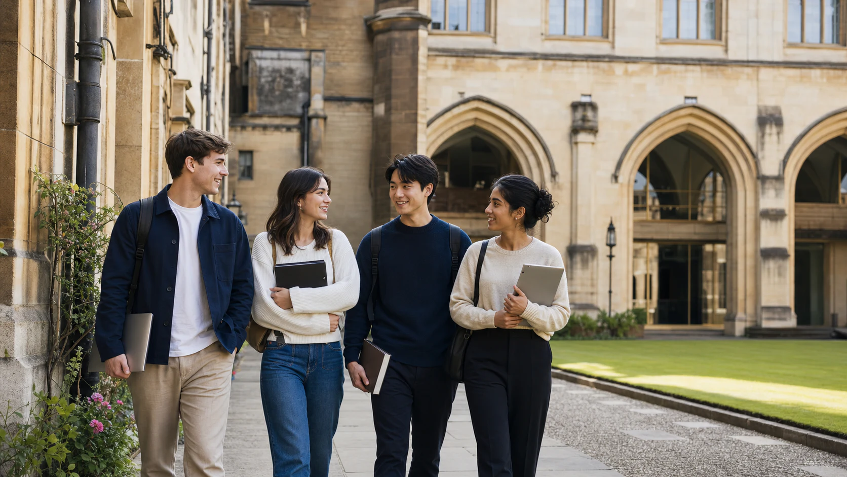 International students receiving expert university guidance